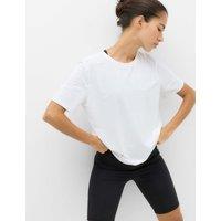 Goodmove Round Neck Mesh Relaxed T-shirt White
