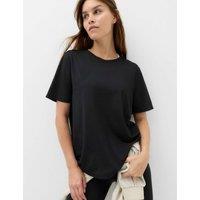 Goodmove Round Neck Mesh Relaxed T-shirt Black