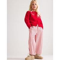 M&S Cotton Rich Woven Striped Balloon Trousers (2-8 Yrs) Pink Mix