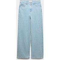 M&S Mid Rise Baggy Wide Leg Jeans Light Indigo