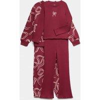 M&S 4 Pack Cotton Rich Bow Print Outfits (2-8 Yrs) Multi