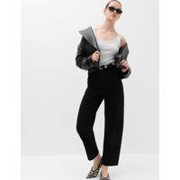 M&S Cotton Rich High Waisted Carrot Leg Jeans Black