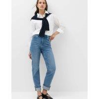 M&S Harper High Waisted Cigarette Cropped Jeans Light Indigo