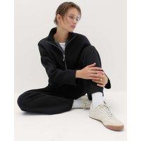 M&S Cotton Rich Scuba Zip Up Sweatshirt Black