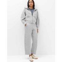 M&S Scuba Zip Through Hoodie Light Grey