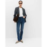 M&S Sienna Mid Rise Straight Leg Jeans Medium Indigo