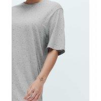 M&S Cotton Modal Printed Relaxed Nightdress Grey Mix