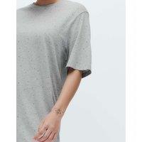 M&S Cotton Modal Printed Relaxed Nightie Grey Mix