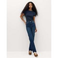 M&S Sienna Mid Rise Straight Leg Jeans Dark Indigo