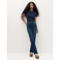 M&S Sienna Mid Rise Straight Leg Jeans Dark Indigo