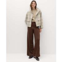 M&S Premium Jersey Seam Detail Wide Leg Trousers Chocolate