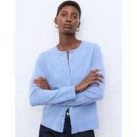 Autograph Pure Cashmere Crew Neck Button Front Cardigan True Blue