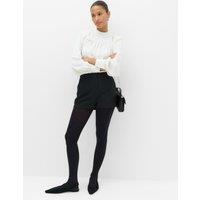 M&S Tailored Mid Rise Cropped Shorts Black