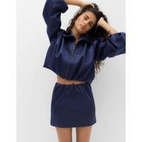 M&S Satin Mini A-Line Skirt Navy