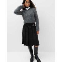 M&S Pleated Wrap Kilt Skirt Black