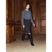 M&S Pleated Wrap Kilt Skirt Black