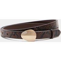 M&S Snake Print Jeans Belt Brown Mix