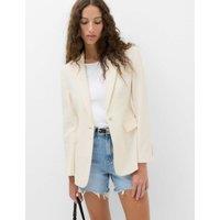 M&S Ultimate Tailored Single Breasted Blazer Ivory