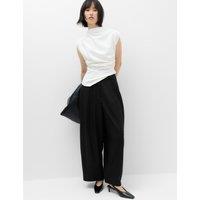 M&S Barrel Leg Trousers Black