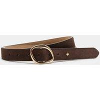M&S Suede Feature Buckle Jeans Belt Chocolate