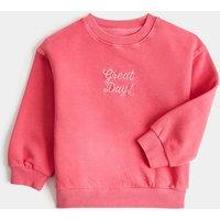M&S Cotton Rich Graphic Sweatshirt (2-8 Yrs) Red