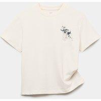 M&S Pure Cotton Dog Show Embellished T-Shirt (6-16 Yrs) Ecru