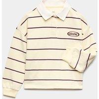 M&S Pure Cotton Striped Rugby Sweatshirt (6-16 Yrs) Yellow Mix