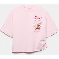 M&S Pure Cotton Food Graphic T-Shirt (6-16 Yrs) Pink