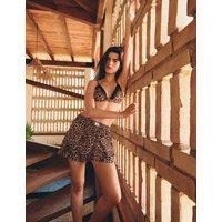 M&S Pure Cotton Animal Print Pyjama Shorts Brown Mix