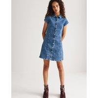 M&S Denim Button Through Dress (6-16 Yrs) Denim