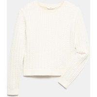 M&S Cable Knit Jumper (6-16 Yrs) Ivory
