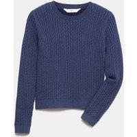 M&S Cable Knit Jumper (6-16 Yrs) Navy