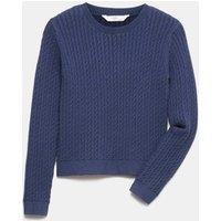 M&S Cable Knit Jumper (6-16 Yrs) Navy
