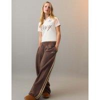 M&S Cotton Rich Baggy Wide Leg Jogger (6-16 Yrs) Mocha