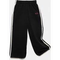 M&S Cotton Rich Baggy Wide Leg Jogger (6-16 Yrs) Black