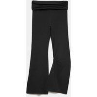 M&S Soft Touch Ruched Side Kickflare Leggings (6-16 Yrs) Black
