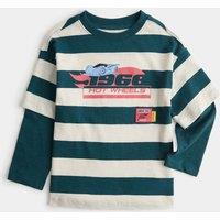 M&S Pure Cotton Hot Wheels Mock Sleeve Top (2-8 Yrs) Green Mix