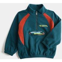 M&S Fleece Hot Wheels Half Zip Jacket (2-8 Yrs) Green Mix