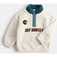 M&S Borg Fleece Lined Hot Wheels Jacket (2-8 Yrs) Cream Mix
