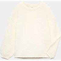 M&S Slouchy Knit Striped Jumper (6-16 Yrs) Ecru