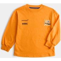 M&S Pure Cotton Sonic X McLaren Top (2-8 Yrs) Orange