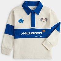 M&S Pure Cotton Sonic X McLaren Rugby Top (2-8 Yrs) Blue Mix