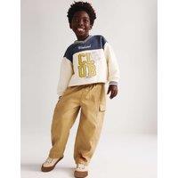 M&S Cotton Rich Pull On Cargo Trousers (2-8 Yrs) Neutral