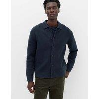 M&S Air Yarn Button Through Cardigan Navy
