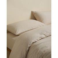M&S Cotton With Cashmere Bedding Set Cream