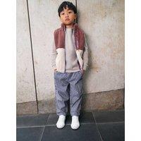 M&S Cotton Blend Striped Balloon Trousers (2-8 Yrs) Navy Mix