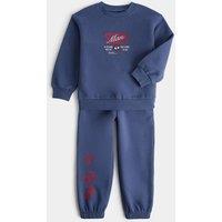 M&S 2 Piece Cotton Rich Spider-Man Outfit (2-8 Yrs) Slate Blue