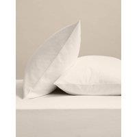 M&S 2 Pack Pure Cotton Brushed Pillowcases Linen