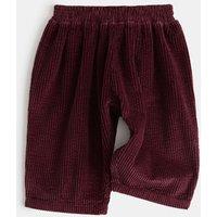 M&S Pure Cotton Wide Leg Trousers (0-5 Yrs) Burgundy