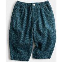 M&S Pure Cotton Patterned Trousers (0 Months-5 Years) Teal